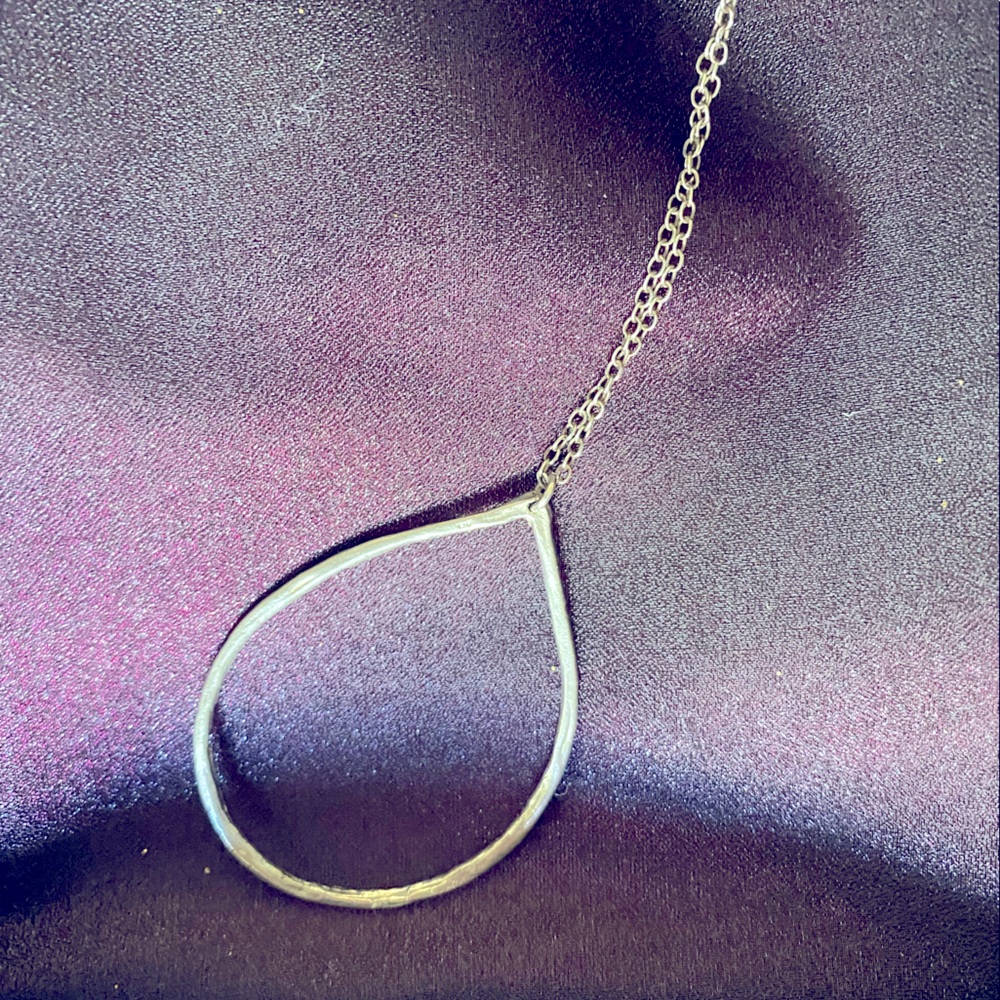 Sterling Silver Teardrop Pendant with 16” Chain